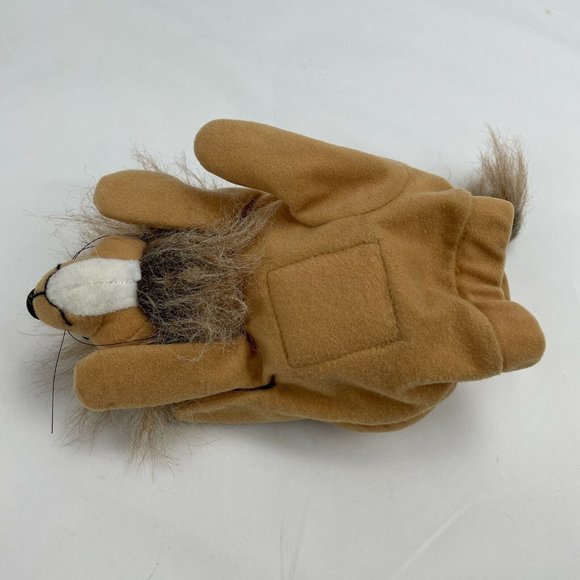 Plush Creations Inc Brown Lion Hand Puppet with Sound Pretend Play Visual Aid - Picture 8 of 8